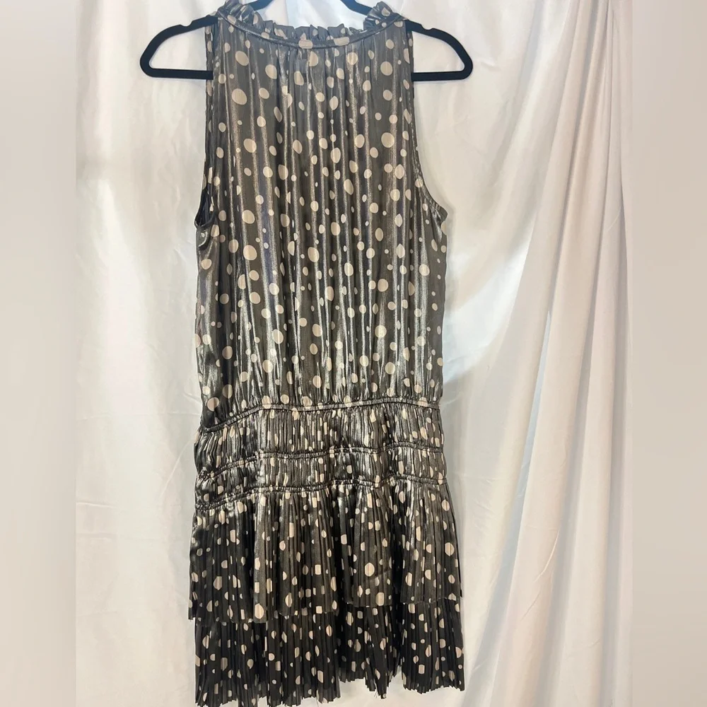 Anthropologie Current Air Metallic Polka Dot Dress β Size Mβ - Picture 10 of 15